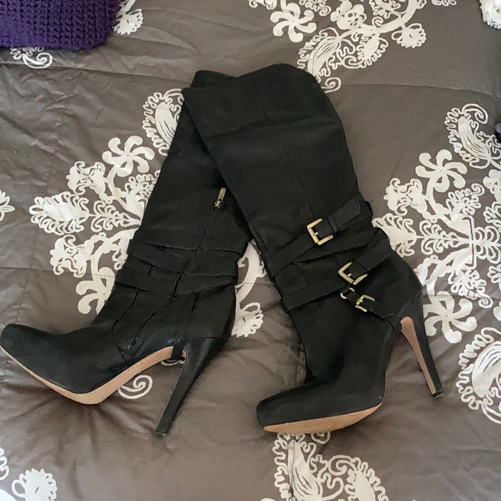 Sam Edelman high heeled hidden platform boots
